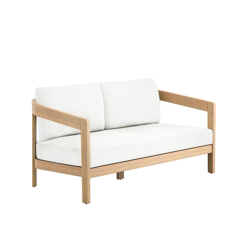 Wesley – Patio Loveseat With Cushions – White