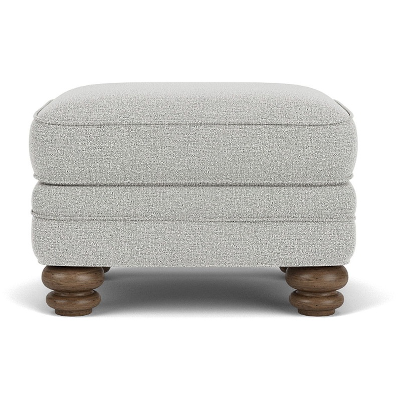 Bay Bridge – Fabric Ottoman – Light Gray