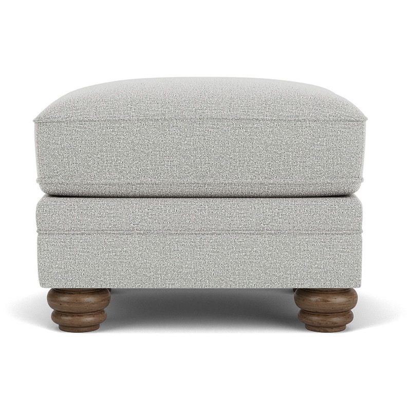 Bexley – Fabric Ottoman – Light Gray