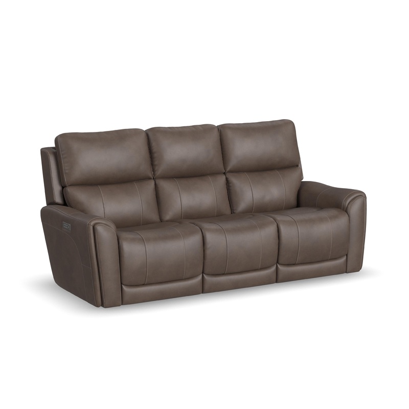 Carter – Power Reclining Sofa With Console & Power Headrests & Lumbar – Cappuccino