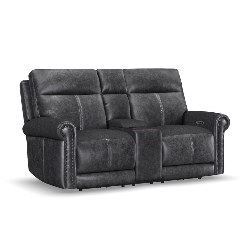 Alexander – Power Reclining Loveseat With Console, Power Headrest & Lumbar