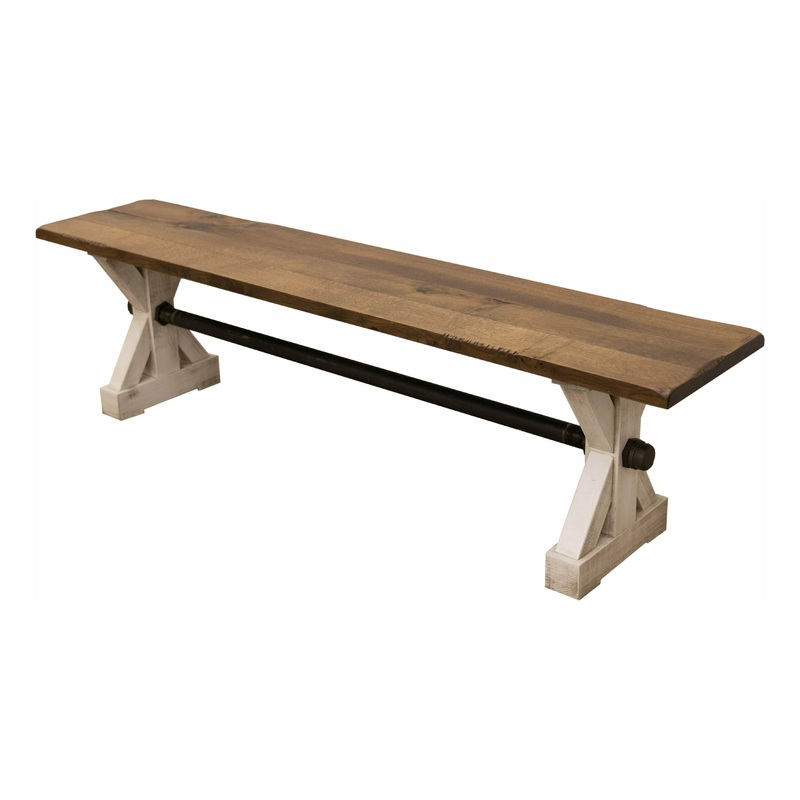 Auburn White & Wood Dining Bench | M-CS&RQSWO-CO