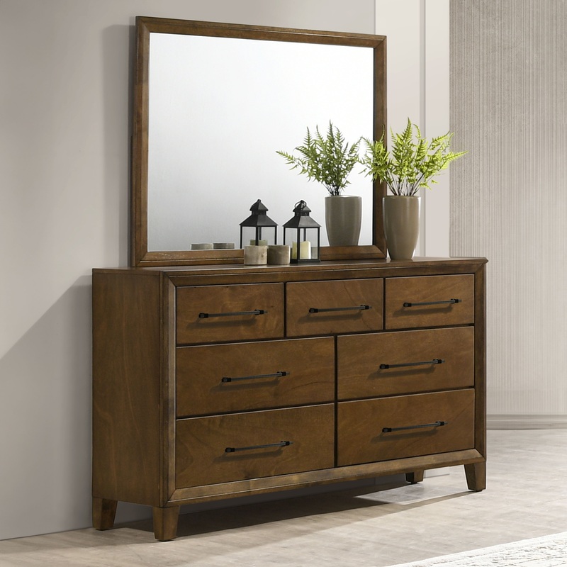 Ballard – Dresser & Mirror – Light Brown