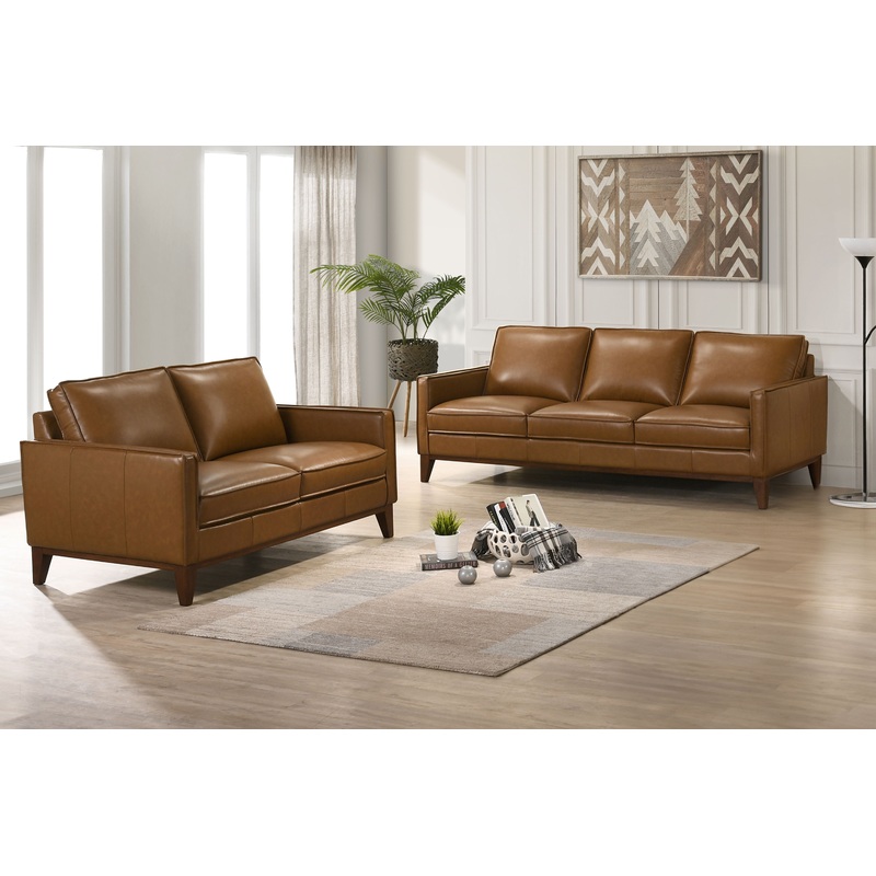 Caspar – Sofa & Loveseat – Light Brown