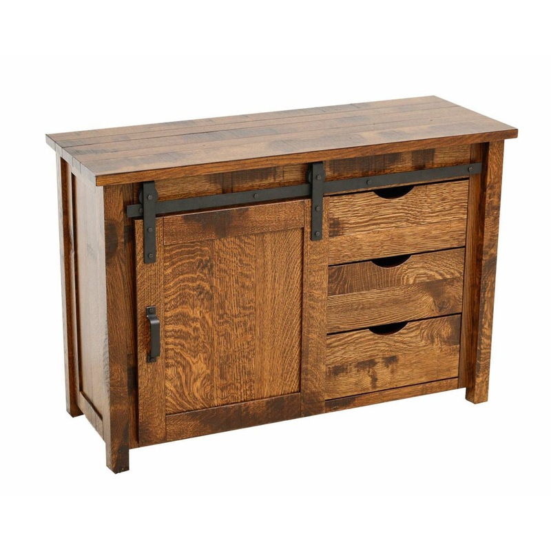 Arcadia 48″ Sliding Barn Door Post TV Console