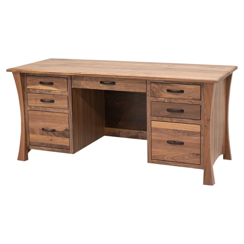 Brooklyn Walnut Wood Flat Wall Desk | NAT