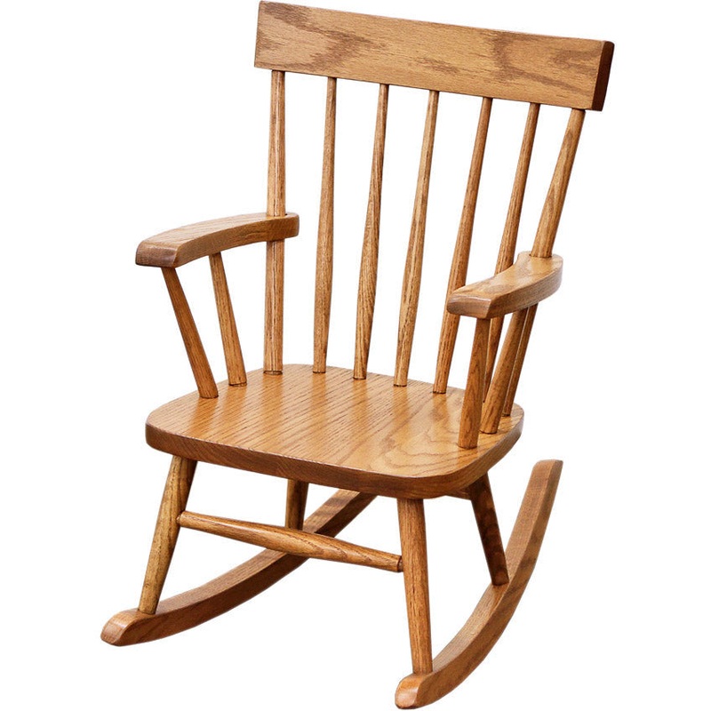 Child’s Oak Wood Comb Back Rocker | FW