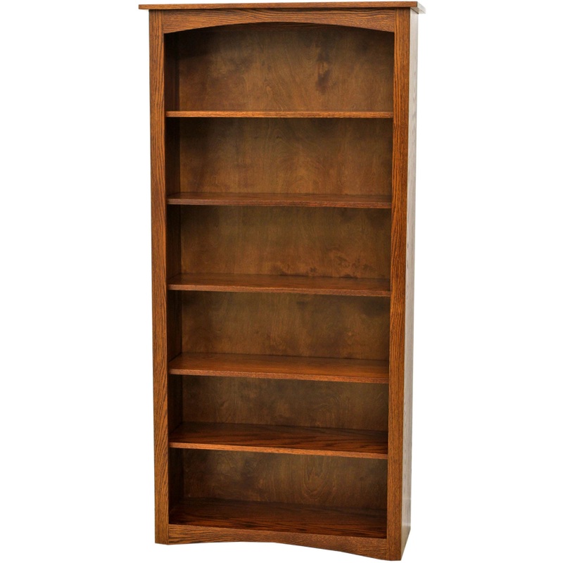 Shaker Solid Oak Wood 72″ Bookcase | MC