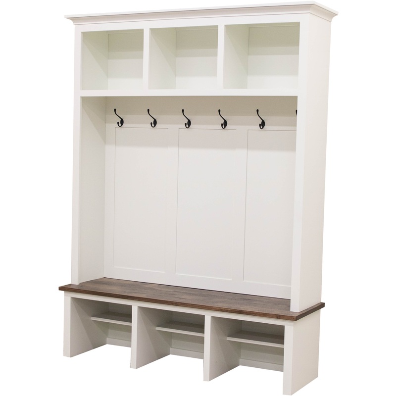 Weston White & Wood Hall Tree Bench | M-DW&CO