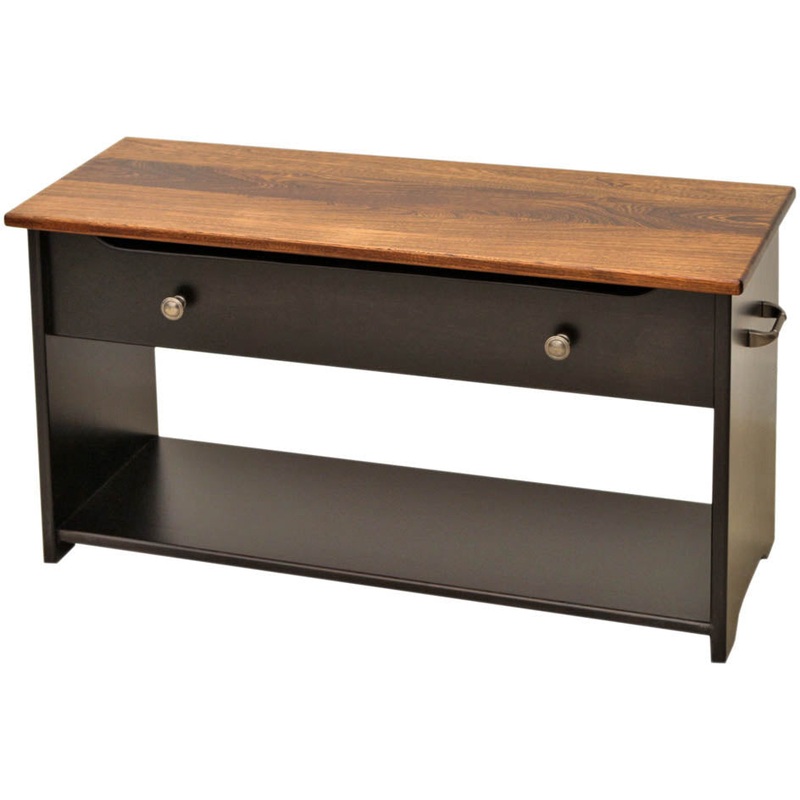 Black & Wood Entry Bench | M-EB&E-MC