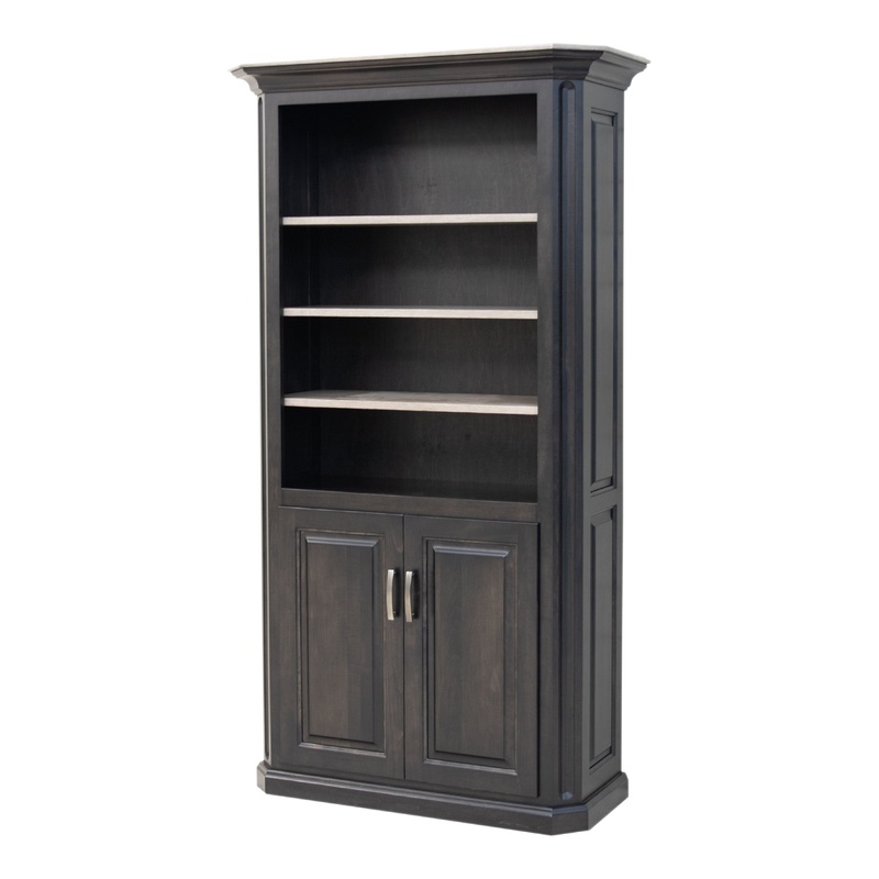Buckingham Solid Maple Wood Bookcase with Doors | DK
