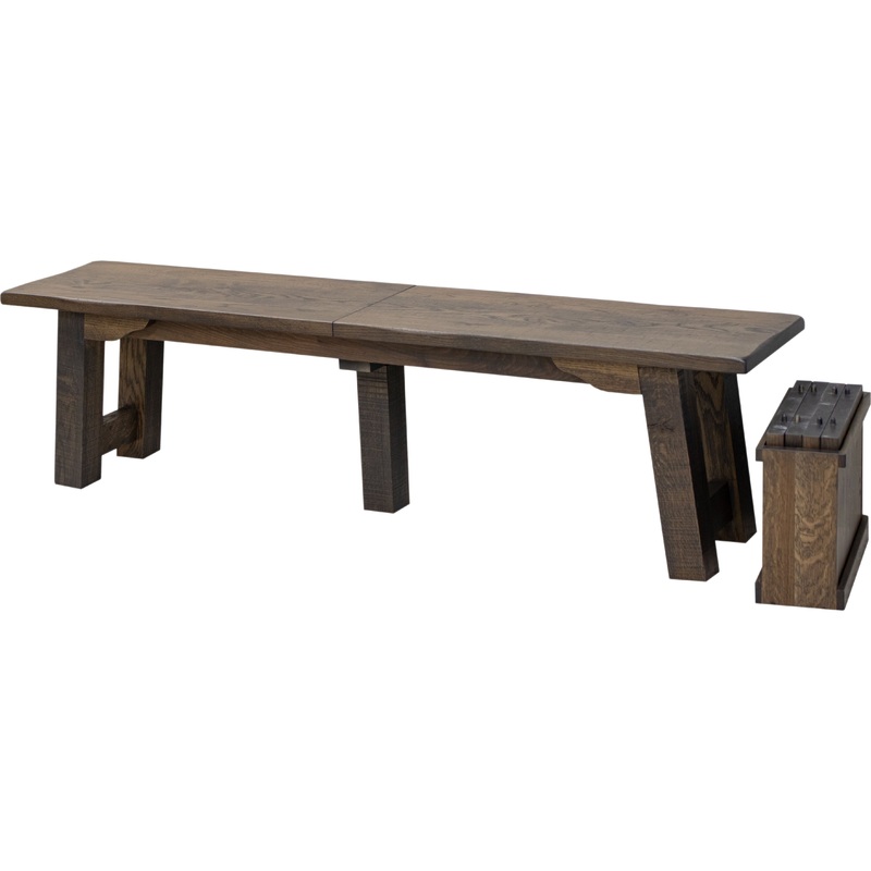 Settler’s White Oak Wood Expandable Dining Bench | SB