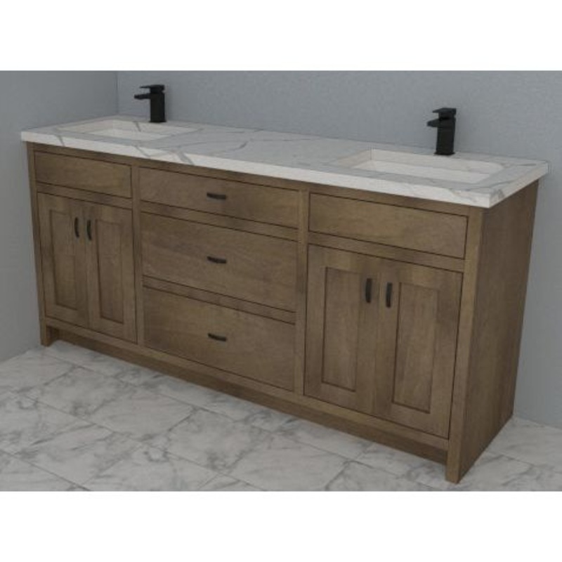 Shaker 72″ Double Bowl Vanity