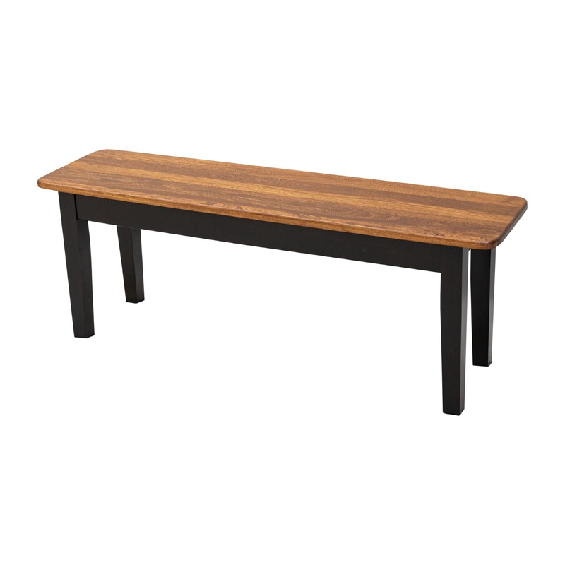 Shaker Leg Black & Wood Dining Bench | M-EB&E-MC