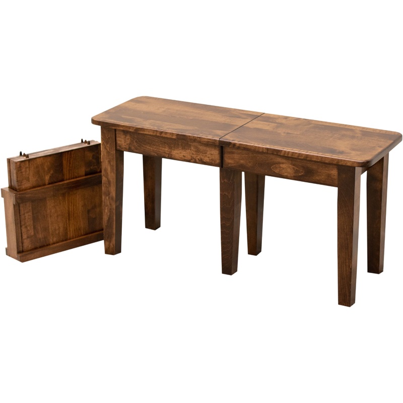 Shaker Leg Maple Wood Expandable Dining Bench | ASB