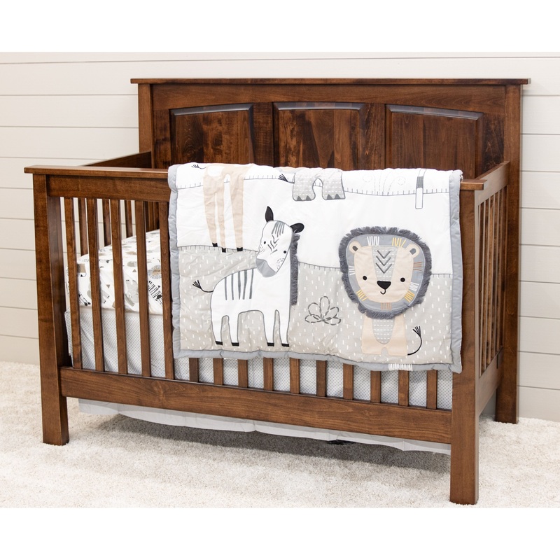 Shaker Panel Maple Wood Convertible Crib | ASB