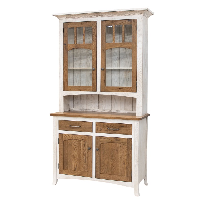 Biltmore White & Wood Hutch – 2-Door | O-CS&RWO-CO