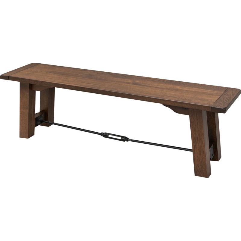 Settler’s Trestle Hickory Wood Dining Bench | BV