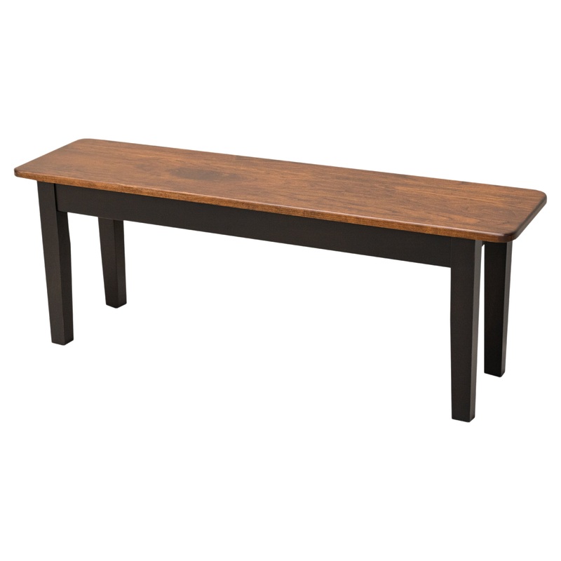Shaker Leg Black & Wood Dining Bench | M-EB&C-GB