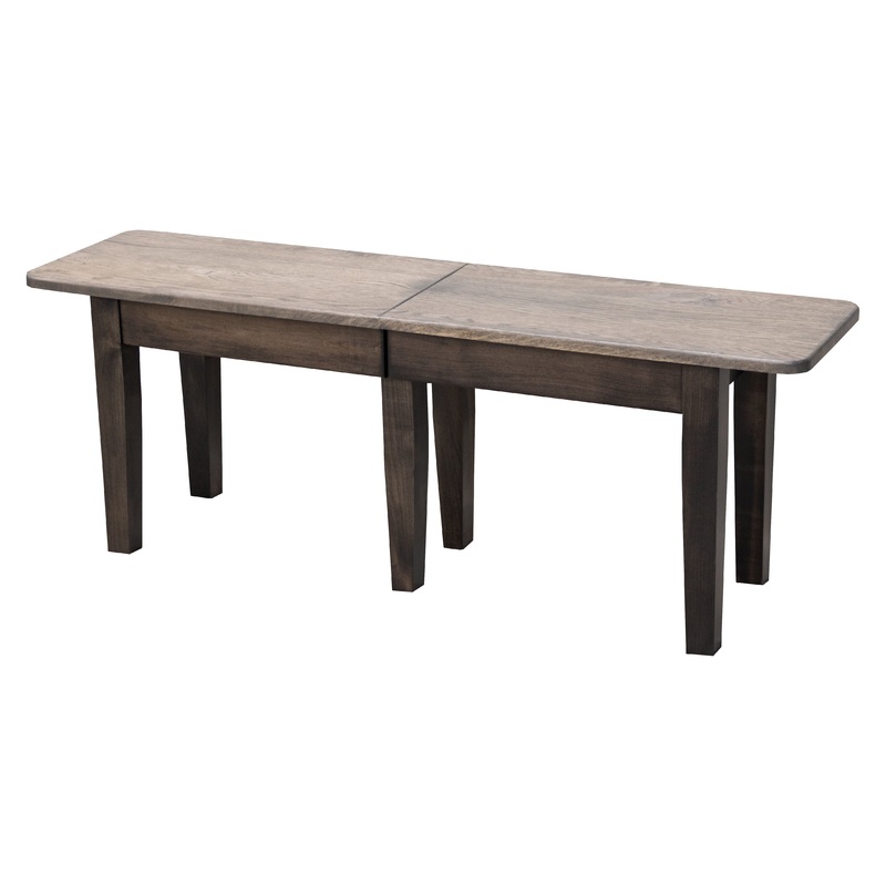 Shaker Leg Black & Wood Wood Expandable Dining Bench | M-DK&RWO-GRB