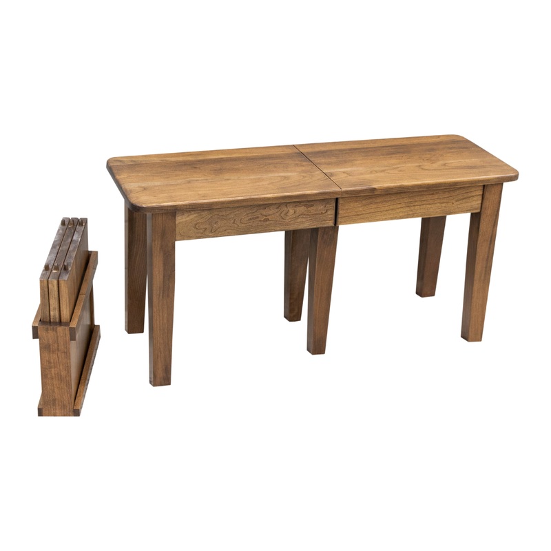 Shaker Leg Cherry Wood Expandable Dining Bench | CO