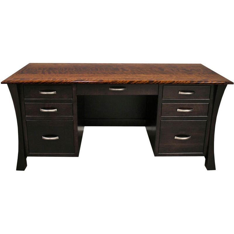 Brooklyn Black & Wood Flat Wall Desk | M-EB&BIR-ASB