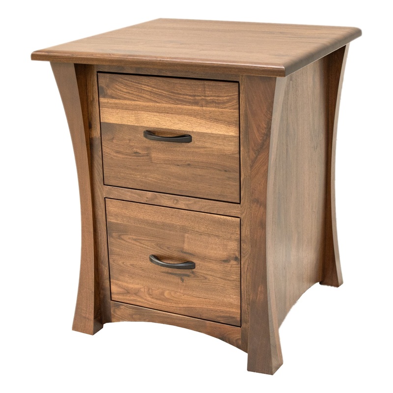 Brooklyn Walnut Wood 2-Drawer File Cabinet | NAT