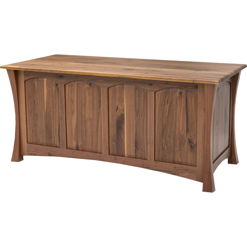 Brooklyn Walnut Wood Executive Desk with Panels | NAT
