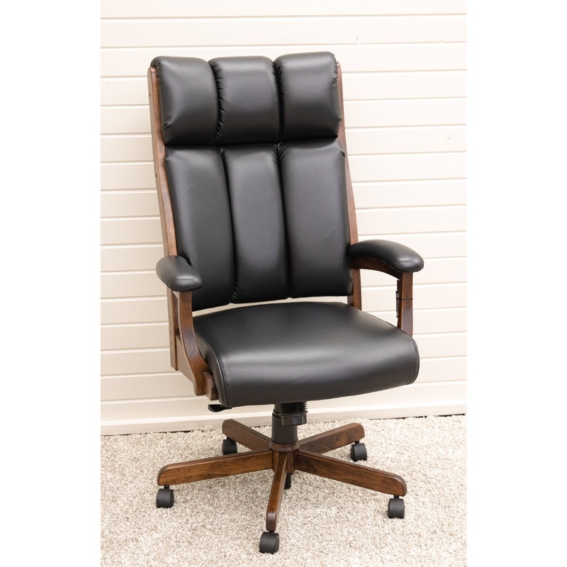 CE58 Clark Executive Black Leather Office Chair | M-ASB