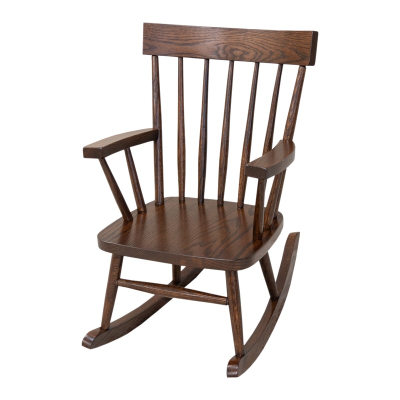 Child’s Oak Wood Comb Back Rocker | ASB