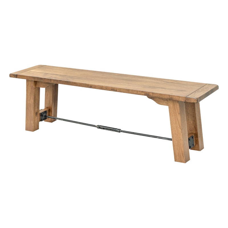 Settler’s Trestle Hickory Wood Dining Bench | WB