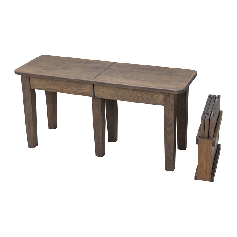 Shaker Leg White Oak Wood Expandable Dining Bench | SB