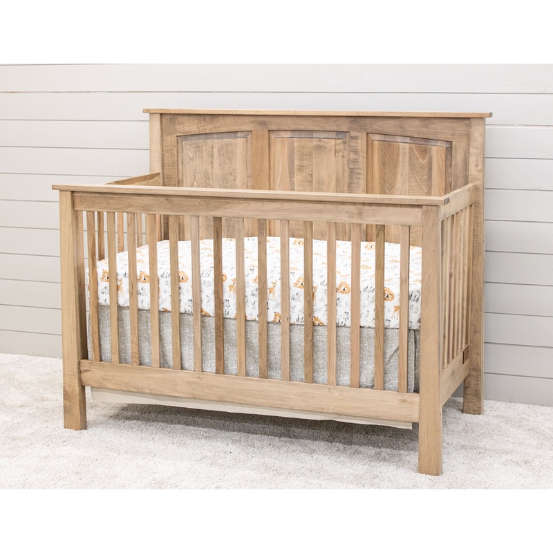 Shaker Panel Maple Wood Convertible Crib | DS