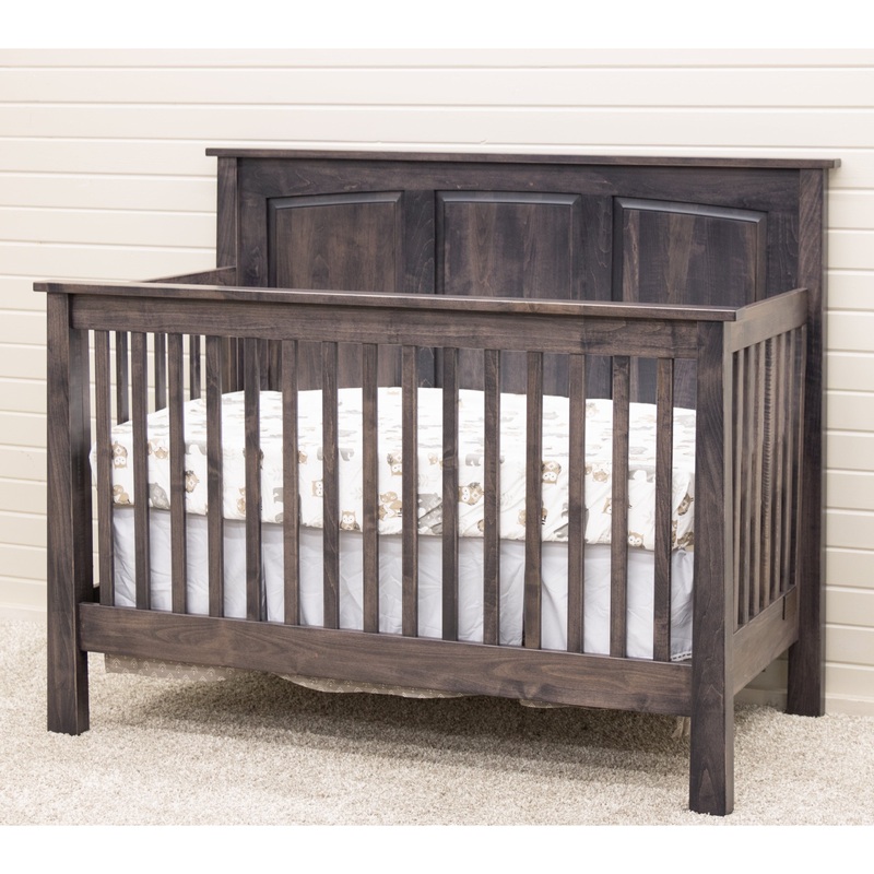 Shaker Panel Maple Wood Convertible Crib | GS