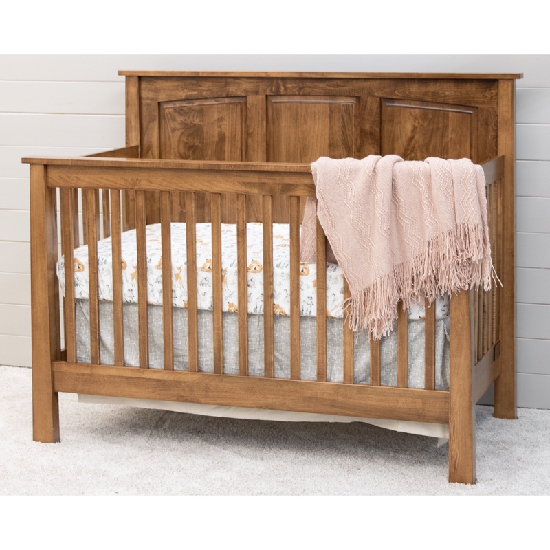Shaker Panel Maple Wood Convertible Crib | HC