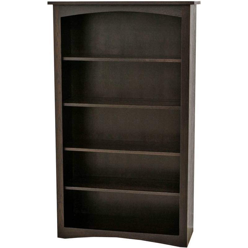 Shaker Solid Oak Wood 60″ Bookcase | EB