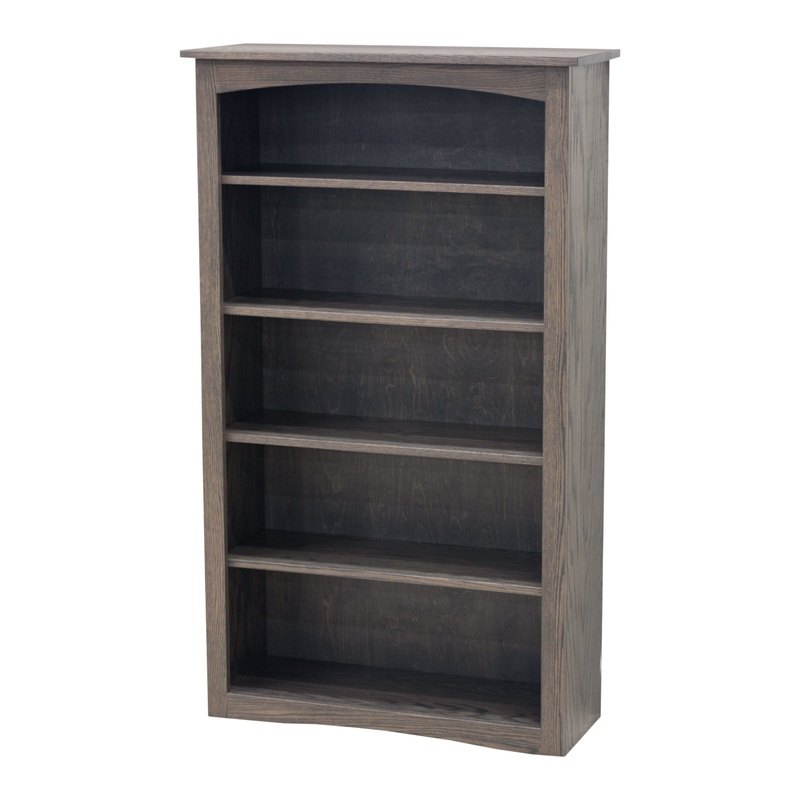 Shaker Solid Oak Wood 60″ Bookcase | SB