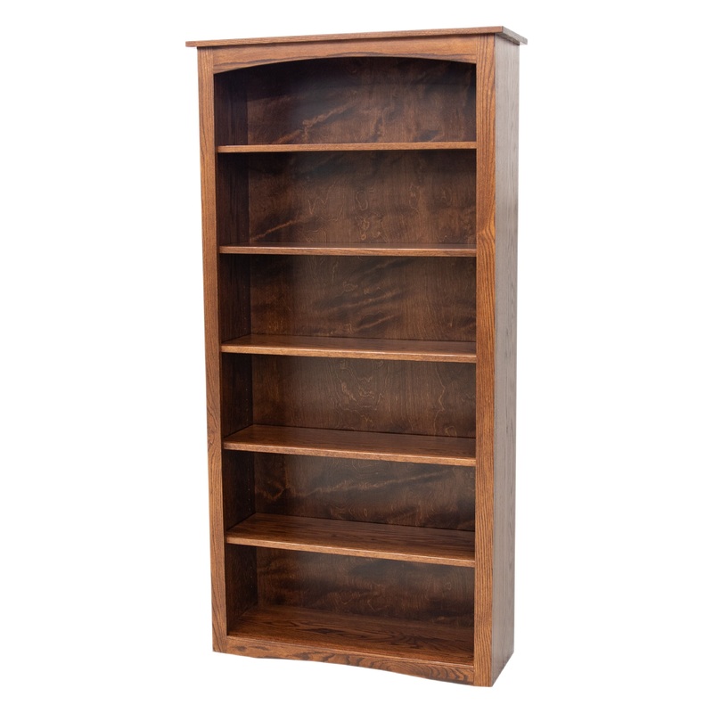 Shaker Solid Oak Wood 72″ Bookcase | ASB