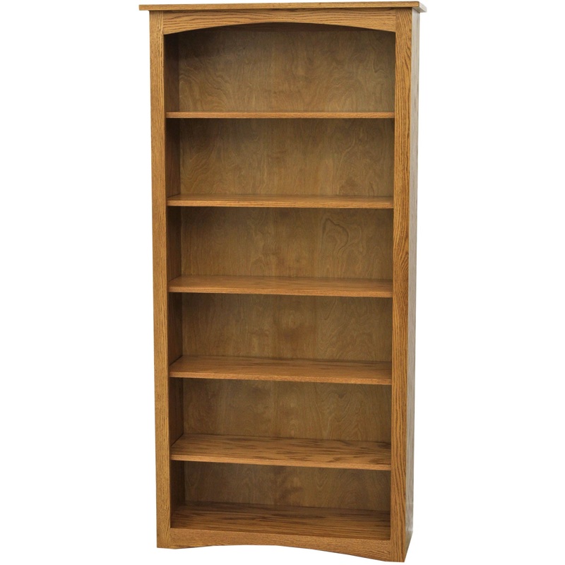 Shaker Solid Oak Wood 72″ Bookcase | FW