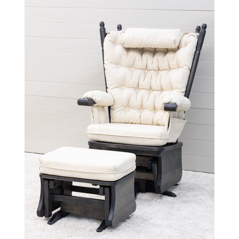 Traditional Maple Wood Swivel Glider Rocker & Ottoman | SB-4274-K