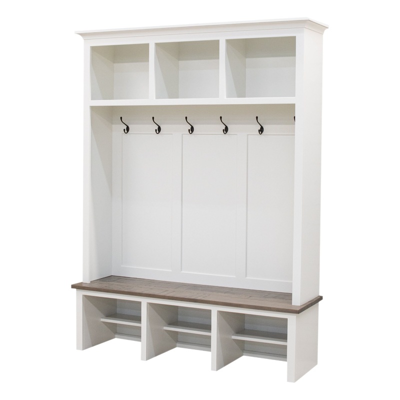 Weston White & Wood Hall Tree Bench | M-DW&DCD