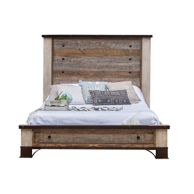 Antique – King Footboard & Rails – Multicolor