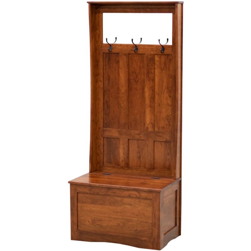 Shaker Cherry Wood Hall Tree Bench | MC