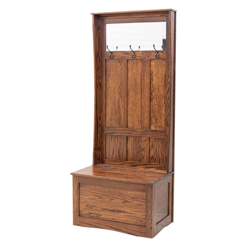 Shaker Oak Wood Hall Tree Bench | ASB