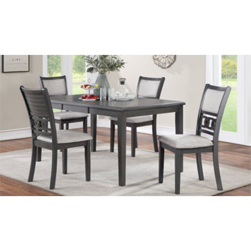 60′ GIA DINING TABLE SET 5PC GRAY