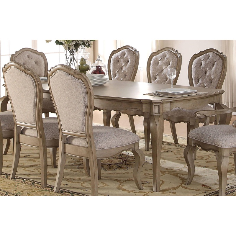 Acme Chelmsford Dining Table in Antique Taupe 66050