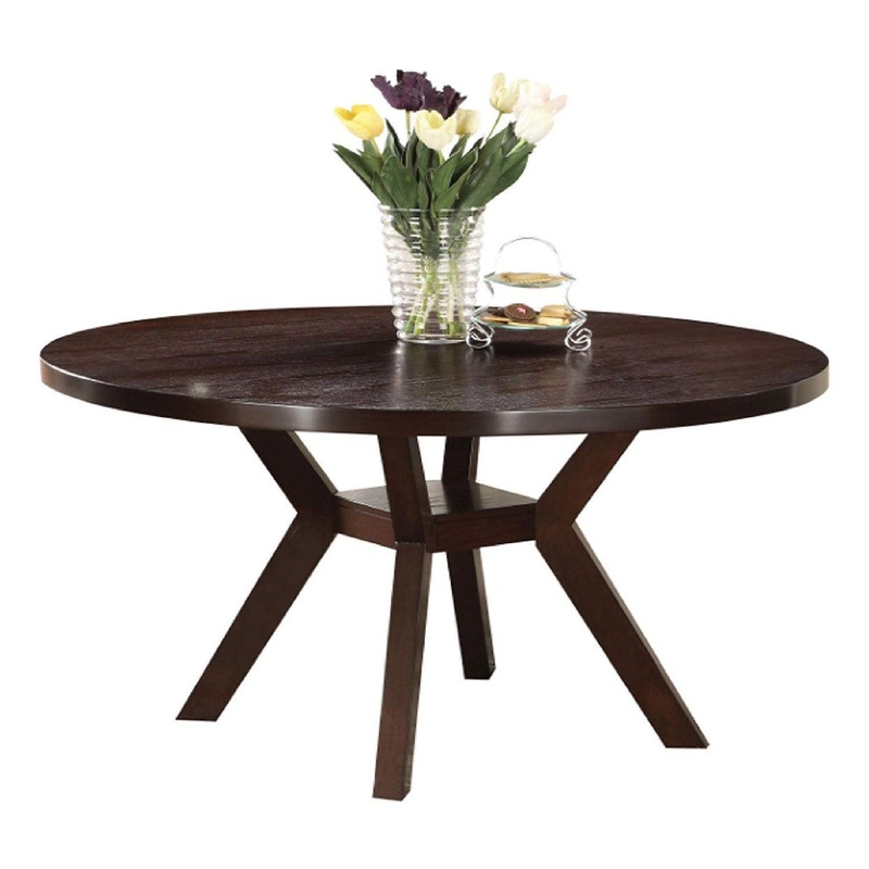 Acme Furniture Drake Round Dining Table in Espresso 16250