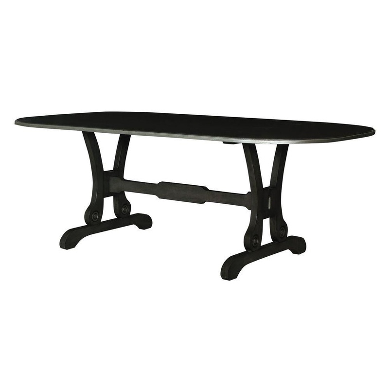 Acme Furniture House Beatrice Dining Table in Charcoal 68810
