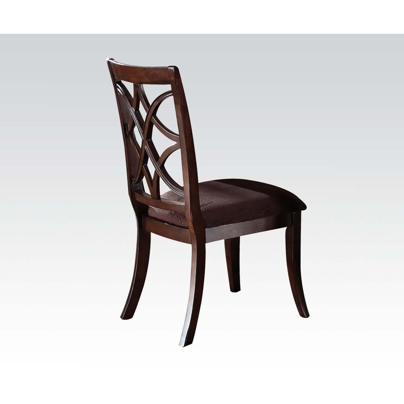 Acme Keenan Dining Side Chairs (Set of 2) in Dark Walnut 60257