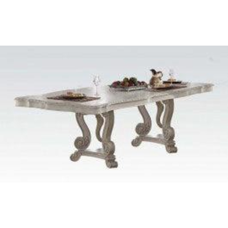 Acme Ragenardus Rectangular Dining Table in Antique White 61280